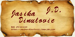 Jasika Dinulović vizit kartica